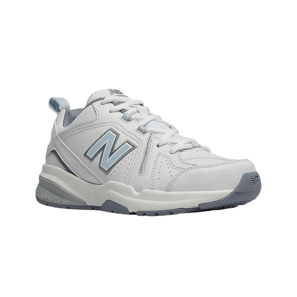 New Balance White Light Blue Women’s Shoes, Wide Sizes K